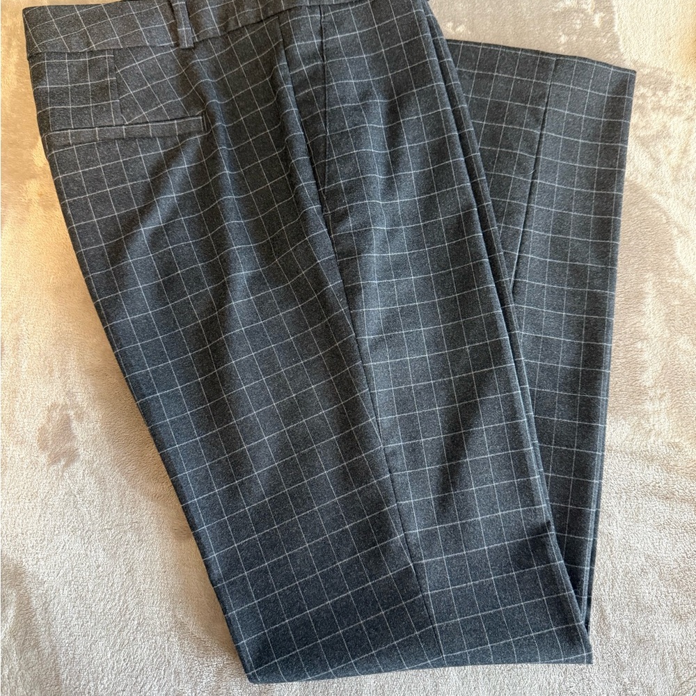 Banana Republic Gray Plaid Pants
